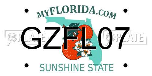 GZFL07 Florida License Plate