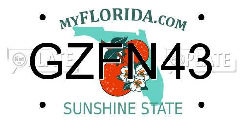 GZFN43 Florida License Plate