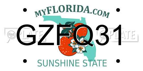 GZFQ31 Florida License Plate