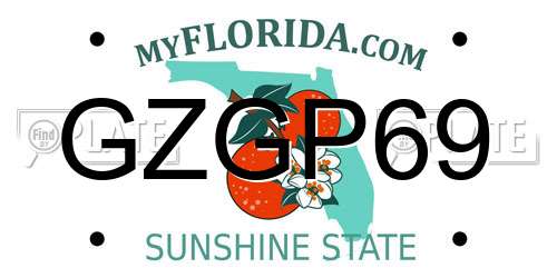 GZGP69 Florida License Plate
