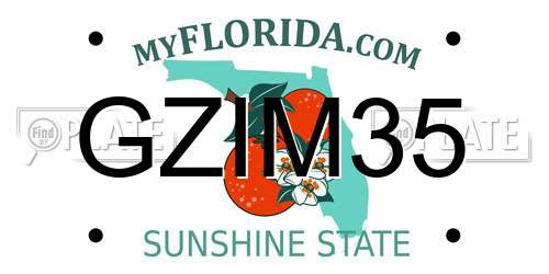 GZIM35 Florida License Plate