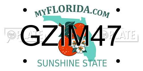 GZIM47 Florida License Plate