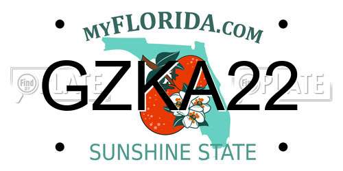 GZKA22 Florida License Plate