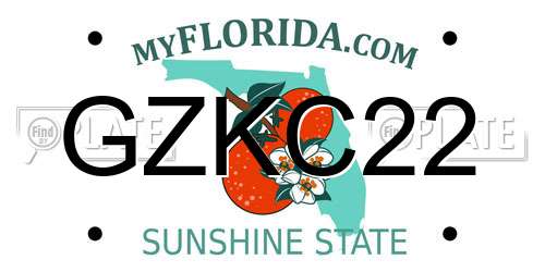 GZKC22 Florida License Plate