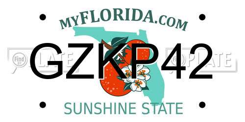 GZKP42 Florida License Plate