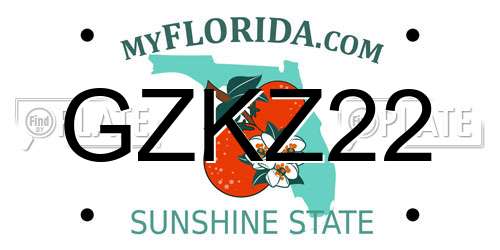 GZKZ22 Florida License Plate