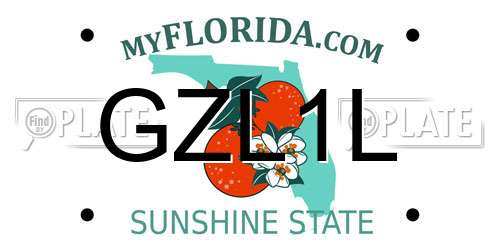 GZL1L Florida License Plate