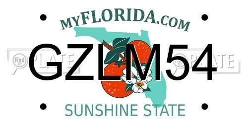 GZLM54 Florida License Plate