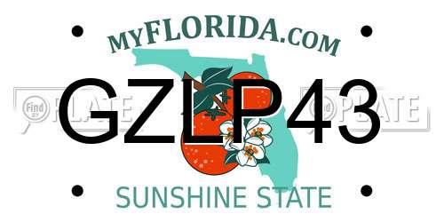 GZLP43 Florida License Plate