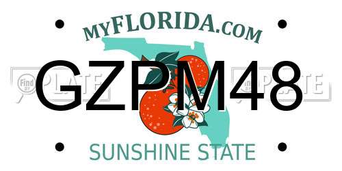 GZPM48 Florida License Plate