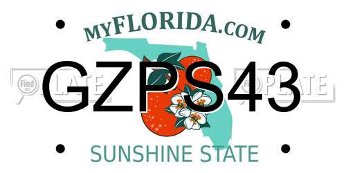 GZPS43 Florida License Plate