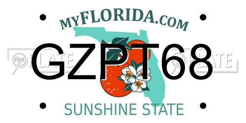 GZPT68 Florida License Plate