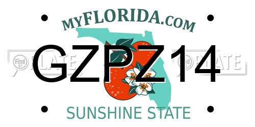 GZPZ14 Florida License Plate