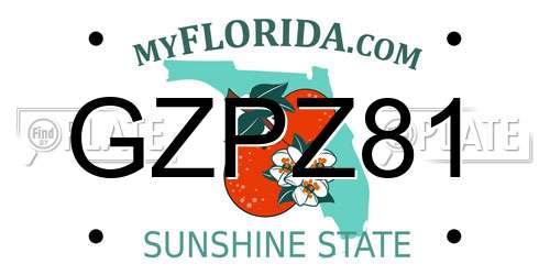 GZPZ81 Florida License Plate