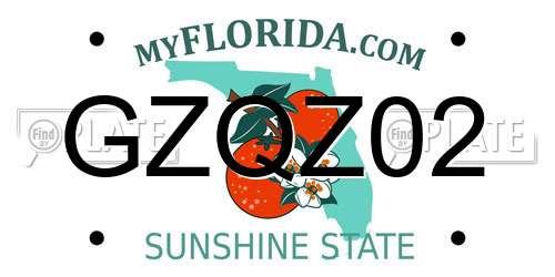 GZQZ02 Florida License Plate