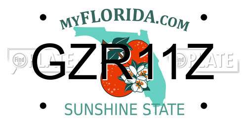GZR11Z Florida License Plate
