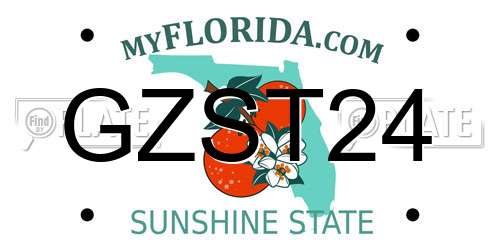 GZST24 Florida License Plate