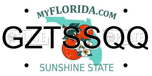 GZTSSQQ Florida License Plate