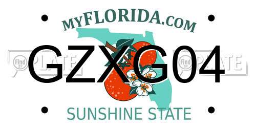 GZXG04 Florida License Plate
