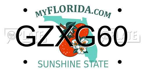 GZXG60 Florida License Plate