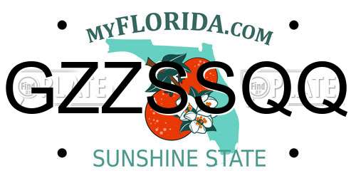 GZZSSQQ Florida License Plate