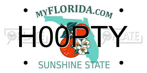 H00PTY Florida License Plate