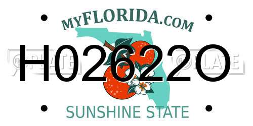 H02622O Florida License Plate