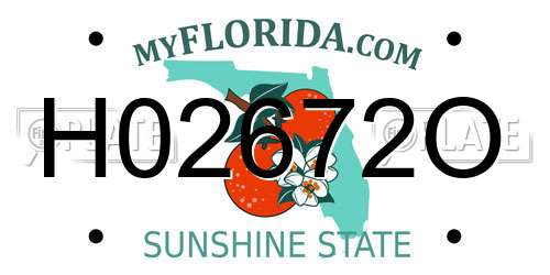 H02672O Florida License Plate