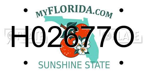 H02677O Florida License Plate