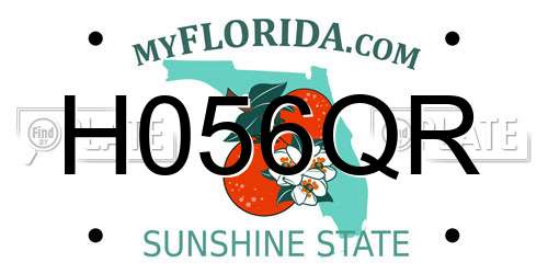 H056QR Florida License Plate