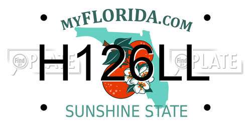 H126LL Florida License Plate