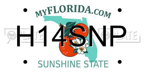 H14SNP Florida License Plate