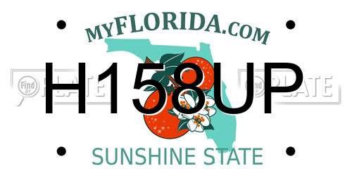 H158UP Florida License Plate