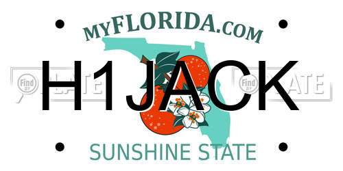 H1JACK Florida License Plate