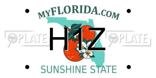 H1Z Florida License Plate