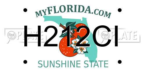 H212CI Florida License Plate