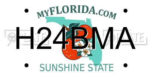 H24BMA Florida License Plate