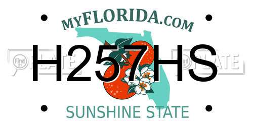 H257HS Florida License Plate