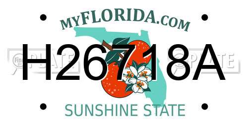 H26718A Florida License Plate