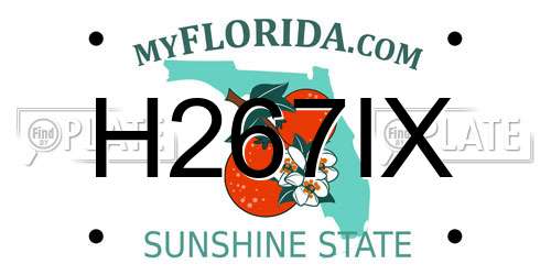 H267IX Florida License Plate