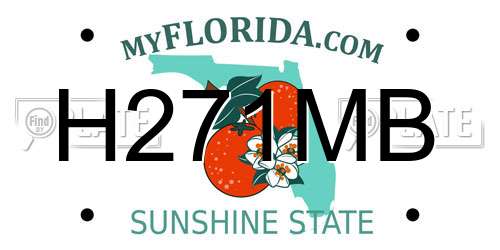 H271MB Florida License Plate