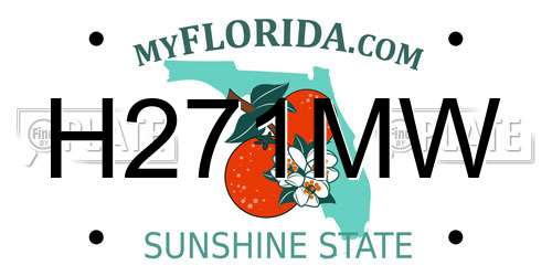 H271MW Florida License Plate