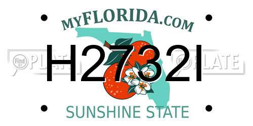 H2732I Florida License Plate