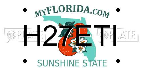 H27ETI Florida License Plate