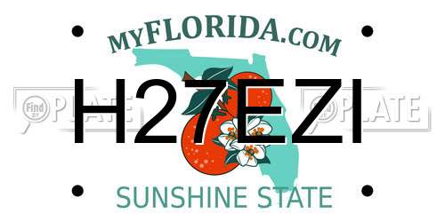 H27EZI Florida License Plate