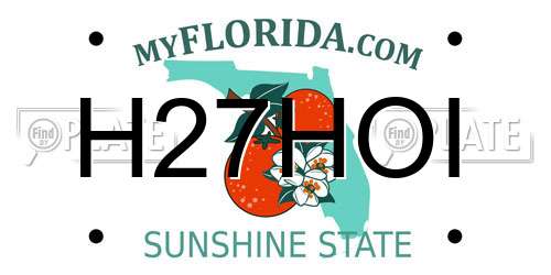 H27HOI Florida License Plate
