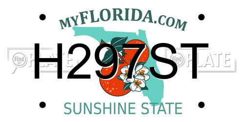 H297ST Florida License Plate