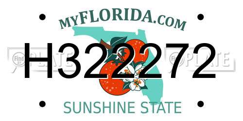 H322272 Florida License Plate