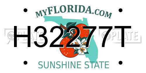 H32277T Florida License Plate