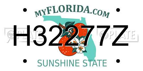 H32277Z Florida License Plate